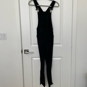 Abercrombie & Fitch Size 00 Black Denim Overalls